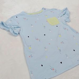 Girls top with ruffle sleeve